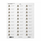 Decorated Door Holiday Retour Adres Label (Full Sheet)