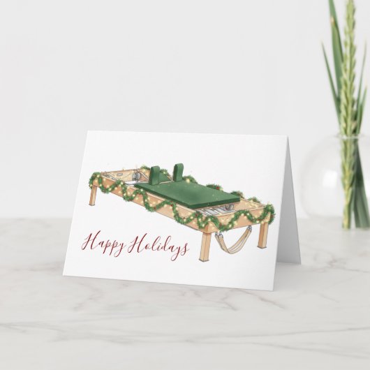 Decorated Pilates Reformer Illustration Kaart (Voorkant)