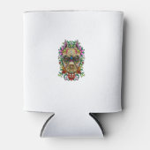 Decorated Sugar Skull Dog - Dag van de Dode Illust Blikjeskoeler (Voorkant)