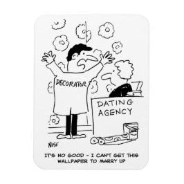 Decorateur kan behang niet op elkaar laten aanslui magneet