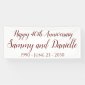 Decoratie 40e verjaardagsfeestbanner spandoek (Horizontaal)