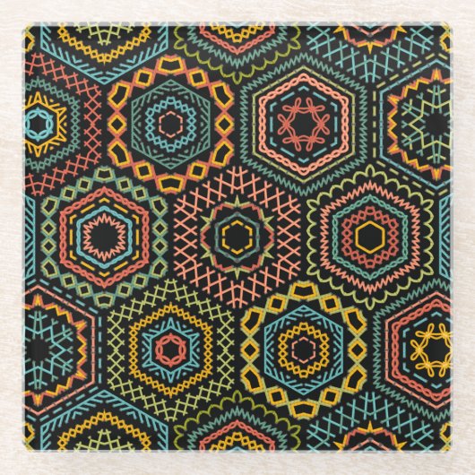 decoratie glazen onderzetter (Voorkant)