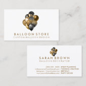 Decoratie Glitter Gold-ballon bij gebeurtenissenpl Visitekaartje (Voorkant / Achterkant)
