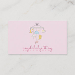 Decoratie hangend speelgoed babysitter kinderkamer visitekaartje