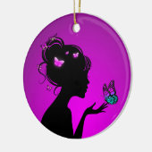 Decoratie in Ceramica Violette Vlindervrouw (Links)