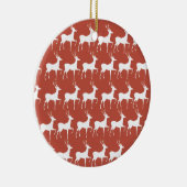Decoratie in keramische stijl Red Reindeer Pattern (Rechts)