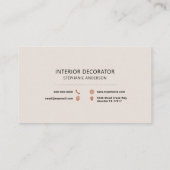 Decoratie & interieurontwerper visitekaartje (Achterkant)