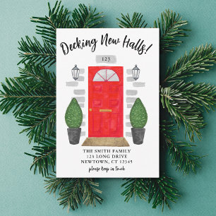 Decoratie Nieuwe Halls Rode Deur Festive Verhuis Aankondiging