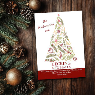 Decoratie Nieuwe Zalen Kerstboom Vakantie Verhuizi Aankondiging