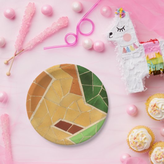 decoratie op mozaïeken papieren bordje (Feest)