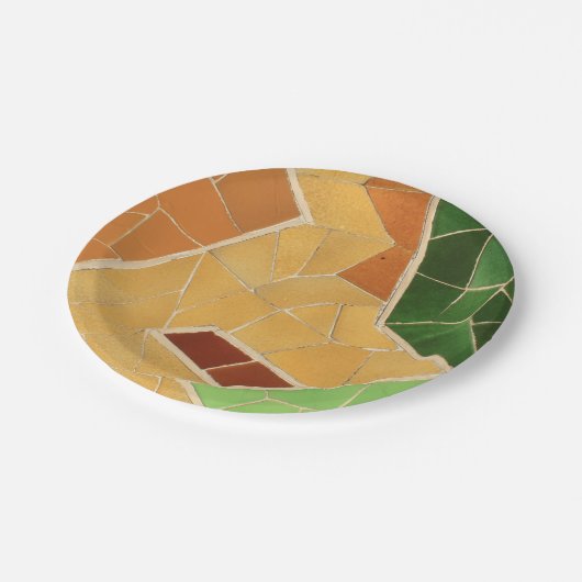 decoratie op mozaïeken papieren bordje (Gekanteld)