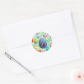 Decoratie Paaseieren Ronde Sticker (Envelop)