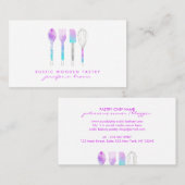 decoratie van bakkerijglitz-gebak visitekaartje (Voorkant / Achterkant)