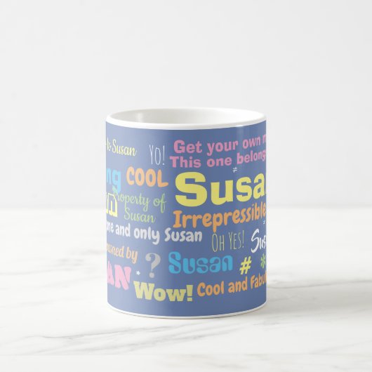 Decoratie van de naam van de eigenaar koffiemok (Center)