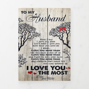 Decoratie van de wolfamilie   Brief van mijn echtg Drieluik Aankondiging