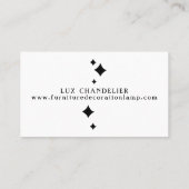 Decoratie van meubelen visitekaartje (Achterkant)