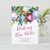 Decoratie van nieuwe hallen Kerstballen Nieuw huis Feestdagenkaart (Staand voorkant)