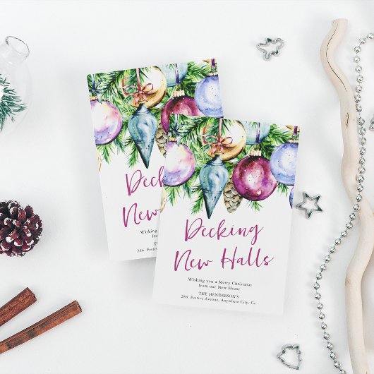 Decoratie van nieuwe hallen Kerstballen Nieuw huis Feestdagenkaart