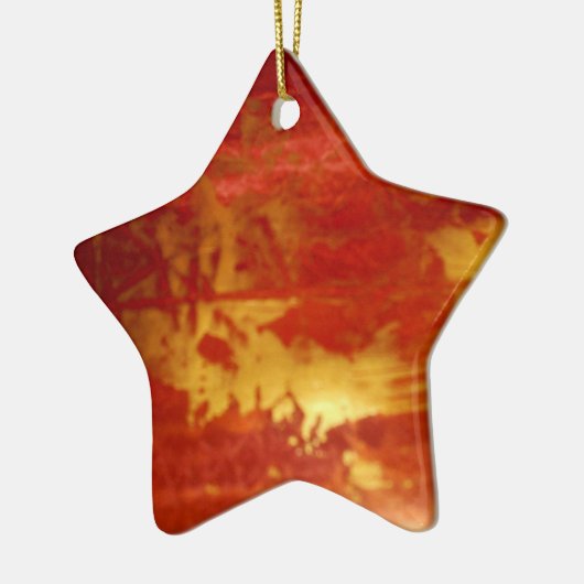 decoratie van rode en gouden keramische stoffen (Links)