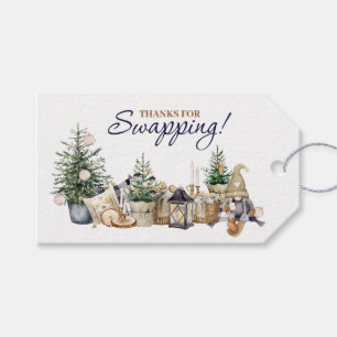 Decoratie Verwissel Kerstmis Dank u Gift Label Cadeaulabel