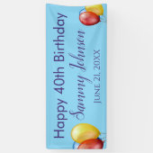 Decoratie voor 40e verjaardagsfeest banner (Verticaal)