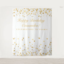 Decoratie voor 70e verjaardag, wit en gouden photo