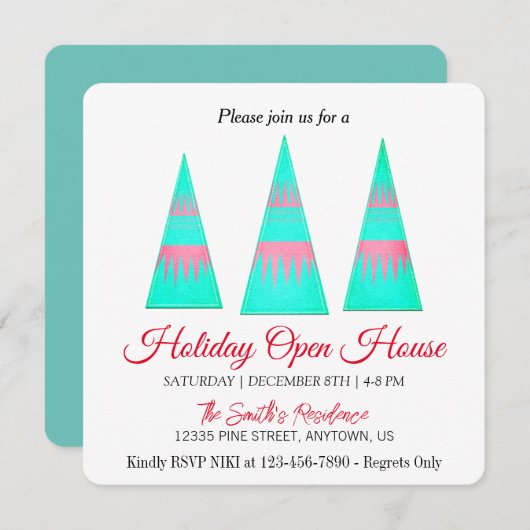 Decoratie voor de kerstboom Kerstkaart (Voorkant / Achterkant)