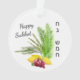 Decoratie voor de Sukkah Gelukkig Sukkot Ornament