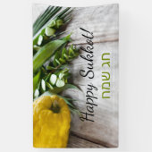 Decoratie voor de Sukkah Happy Sukkot Banner (Verticaal)