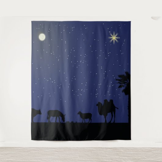 Decoratie voor kerststal of kerstspel wandkleed (Voorkant)