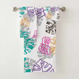decoratieblad badhanddoekset bad handdoek
