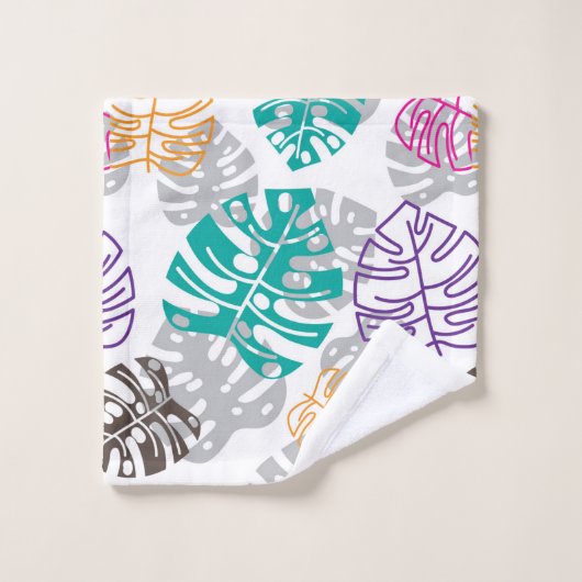 decoratieblad badhanddoekset bad handdoek (Wasdoekje)