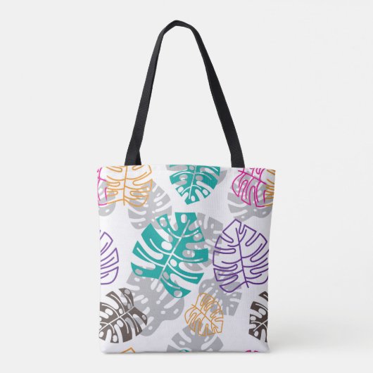 decoratieblad canvas tas (Achterkant)