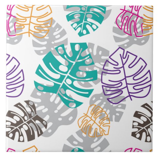 decoratieblad keramische tegel tegeltje (Voorkant)