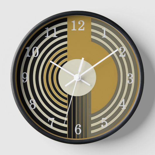Decoratief 1950-stijl Art Deco Wall Clock (Voorkant)