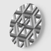 Decoratief 3D hexagons Patroon Grote Klok (Hoek)