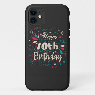Decoratief 70e verjaardag Case-Mate iPhone case