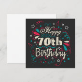 Decoratief 70e verjaardag save the date (Voorkant / Achterkant)