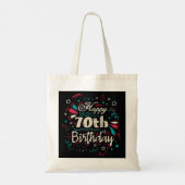 Decoratief 70e verjaardag tote bag (Achterkant)