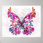 Decoratief abstract Butterfly Poster (Voorkant)