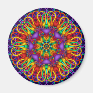 Decoratief abstract mandala magnet