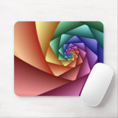 Decoratief abstract mousepad Spiral regenboogschie Muismat (Met muis)