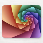 Decoratief abstract mousepad Spiral regenboogschie Muismat (Voorkant)