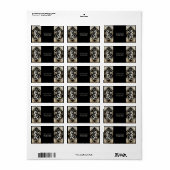 Decoratief Abstract Zwart Kat Adreslabel Etiket (Full Sheet)