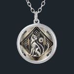 Decoratief Abstract Zwart Kat Ketting<br><div class="desc">Mooi decoratief Abstract zwart kat Ketting</div>