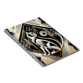 Decoratief Abstract Zwart Kat Notitieboek (Rechterzijde)