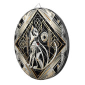 Decoratief Abstract zwart kattendartbord Dartbord (Voorkant Rechts)