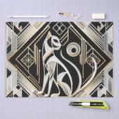 Decoratief Abstract zwart kattentissuepapier Tissuepapier (Craft)