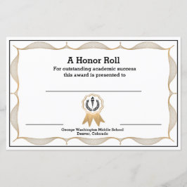 Decoratief academisch gunningscertificaat