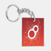 Decoratief acht nummer Sleutelhanger (Voorkant Links)